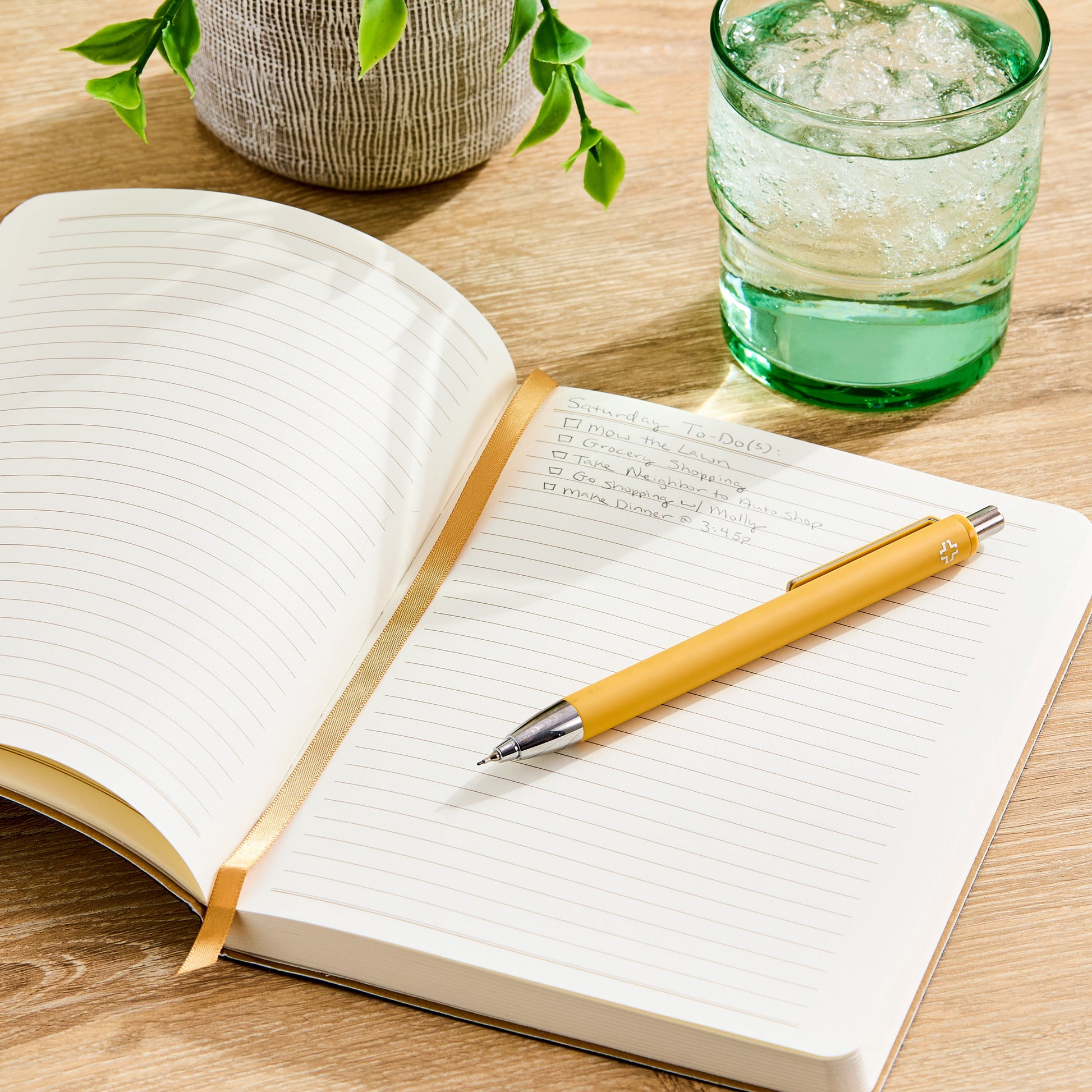 Pen + Gear Flex Suede Journal in Olive, 5.75" X 8" X 0.5", 192 Lined Pages, Vegan Suede Cover