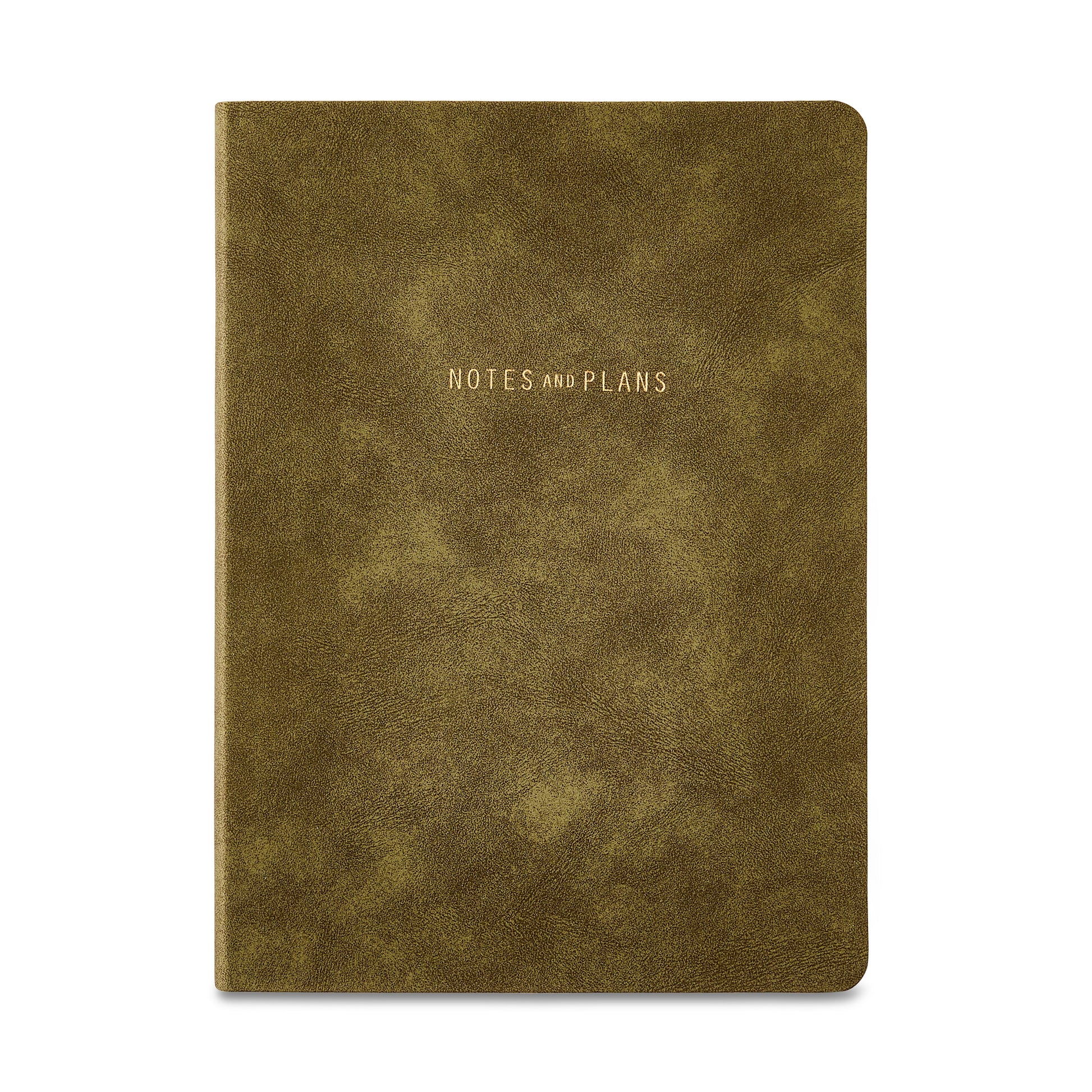 Pen + Gear Flex Suede Journal in Olive, 5.75" X 8" X 0.5", 192 Lined Pages, Vegan Suede Cover