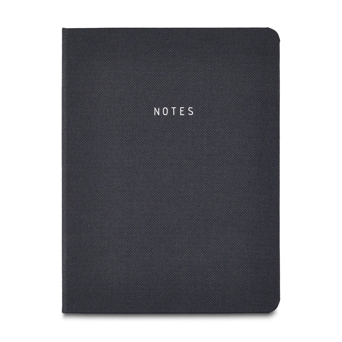 Black Fabric Cover Journal with 240 Ruled Pages and Elastic Band